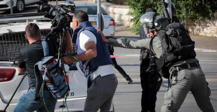 Police at the scene of a car ramming attack in the Sheikh Jarrah neighborhood of East Jerusalem, with several injuries. on May 16, 2021. Photo by Yossi Zamir/FLASH90 *** Local Caption *** ?????
?????
???????
??????
????