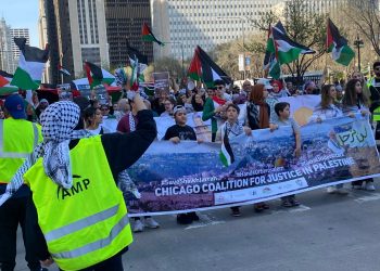 بالصور .. الجالية الفلسطينية بشيكاغو تتنتفض نصرة للأفصى