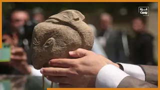 العثور على تمثال حجري في غزة يعود إلى 4500 عام قبل الميلاد