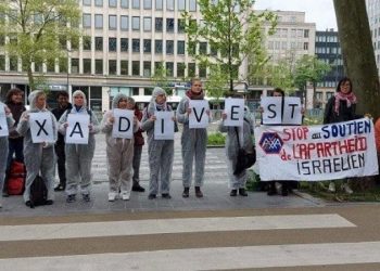 Belgian march against investment in Israeli settlements