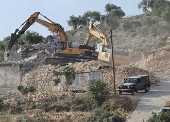 Israeli bulldozers destroy two Palestinian-owned houses in Beit Dajan