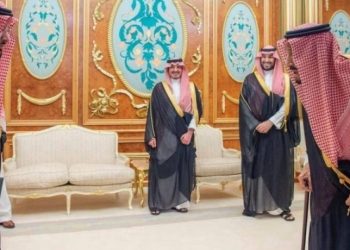 اللحظة التي أدى فيها الأمير سعود بن عبد الرحمن اليمين الدستورية وعينه نائبا لحاكم الحدود الشمالية.