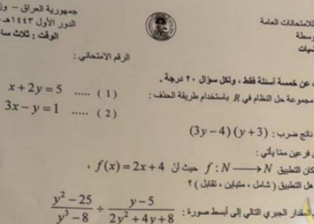 إجابات امتحان الرياضيات الثالث المتوسط 2022 العراق