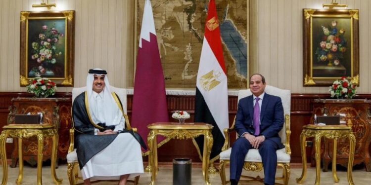 امير قطر والسيسي