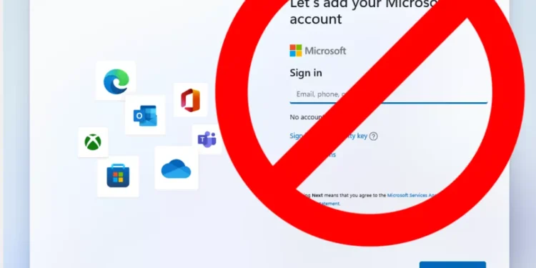 Simple trick to install Windows 11 without Microsoft account