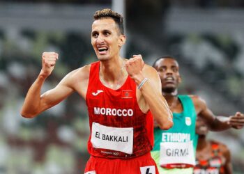 المغربي البقالي يتوّج بذهبية سباق 3000 متر موانع