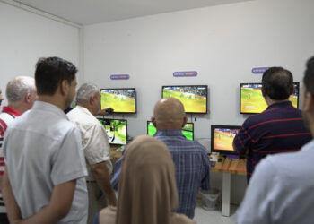 بالصور: إطلاق باقة قنوات أمواج الرياضية الجديدة في غزة