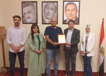 المجموعة الإعلامية الفلسطينية تبحث التعاون المشترك مع المركز الثقافي للجالية المصرية