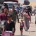 As the Israeli occupation forces advance, the residents of Deir al-Balah flee 25 As the Israeli occupation forces advance, the residents of Deir al-Balah flee
