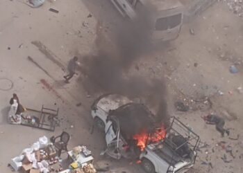 4 شهداء وجرحى باستهداف مركبة شرطة بمدينة غزة