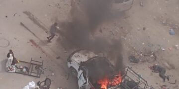 4 شهداء وجرحى باستهداف مركبة شرطة بمدينة غزة 1 4 شهداء وجرحى باستهداف مركبة شرطة بمدينة غزة